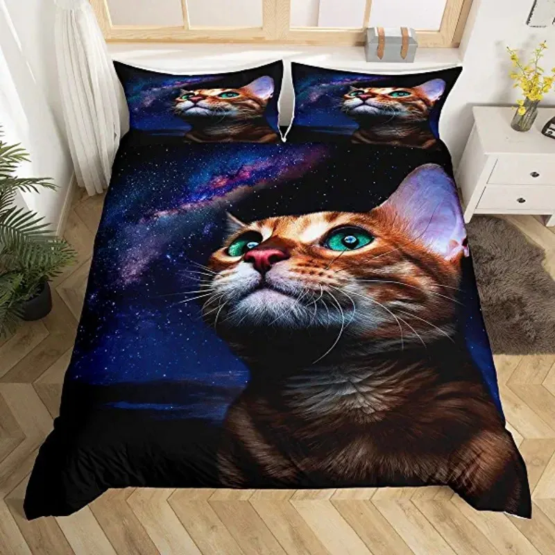 Duvet Cover Galaxy Cats for Women Children 3D Cats Bedding Set Cute Animal Theme Comforter Cover Galaxy Microfiber Quilt Cover
Duvet Cover Galaxy Cats for Women Children 3D Cats Bedding Set Cute Animal Theme Comforter Cover Galaxy Microfiber Quilt Cover