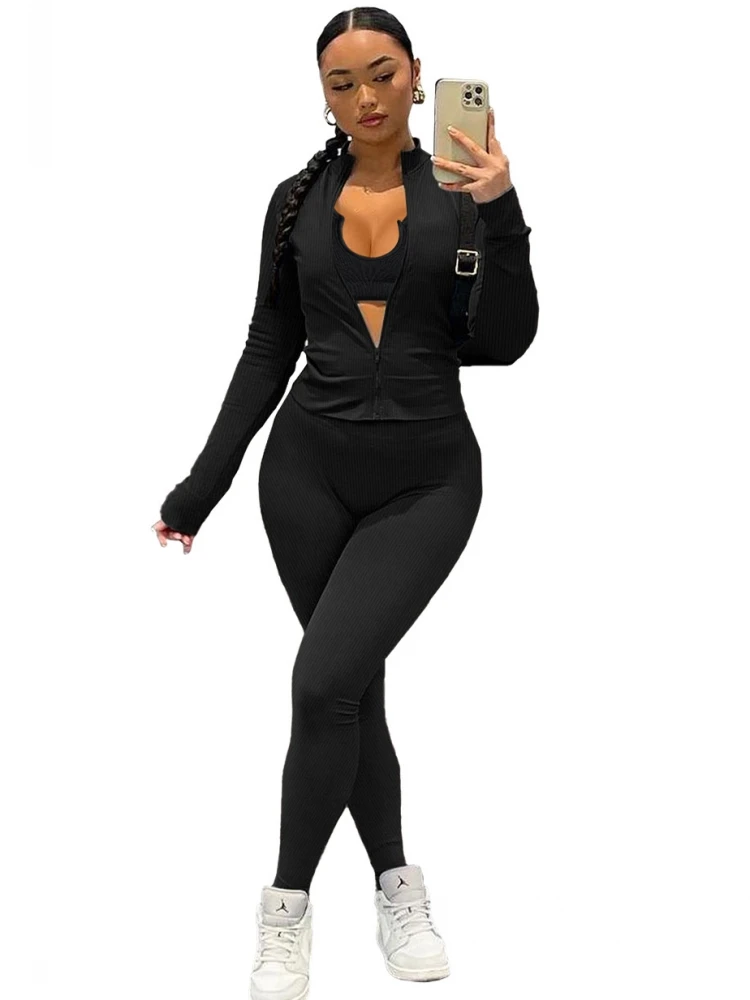 3 Pieces Women's Sets 2023 Spring Autumn Solid Pullover Suit Tops And Pants Suits Three Piece Set Matching Tracksuit Outfit
3 Pieces Women's Sets 2023 Spring Autumn Solid Pullover Suit Tops And Pants Suits Three Piece Set Matching Tracksuit Outfit