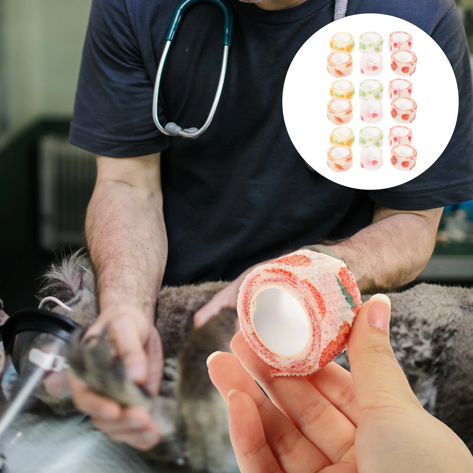 18 Rolls Cat Dog Supply Dog Carton Bandage Self Adhesive Bandage Wrap Fruit Design Pet Bandage for Animals Pet Puppy
18 Rolls Cat Dog Supply Dog Carton Bandage Self Adhesive Bandage Wrap Fruit Design Pet Bandage for Animals Pet Puppy
