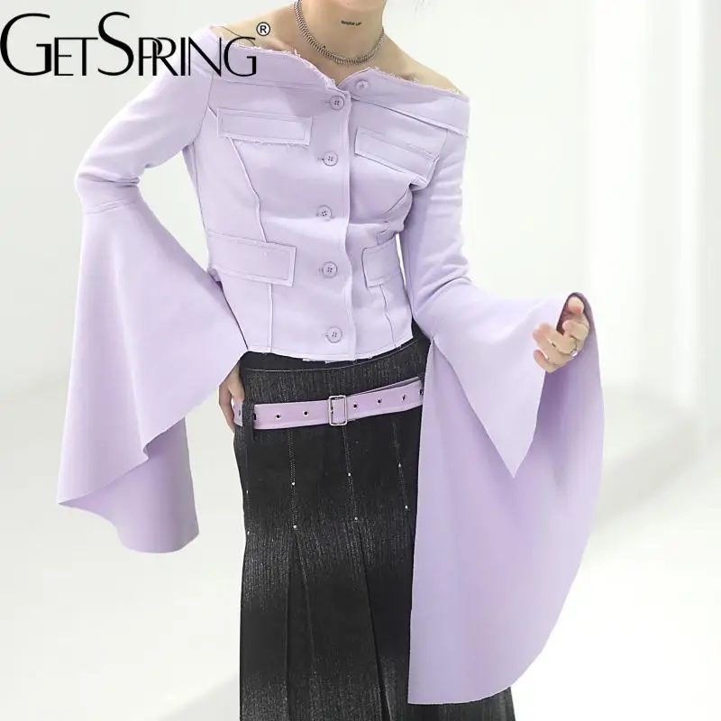 GetSpring Women Hoodies Flare Sleeve Slash Neck Off Shoulder Sweatshirt Pullovers Slim Thin Short Womens Tops Spring Autumn 2023
GetSpring Women Hoodies Flare Sleeve Slash Neck Off Shoulder Sweatshirt Pullovers Slim Thin Short Womens Tops Spring Autumn 2023