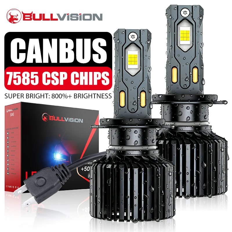 BULLVISION G3 H4 H7 H11 Светодиодные автомобильные фары Canbus 7585 CSP H8 H9 HB3 9005 HB4 9006 9012 HIR2 1:1 Мини-автомобильные фары дальнего ближнего света
BULLVISION G3 H4 H7 H11 Светодиодные автомобильные фары Canbus 7585 CSP H8 H9 HB3 9005 HB4 9006 9012 HIR2 1:1 Мини-автомобильные фары дальнего ближнего света