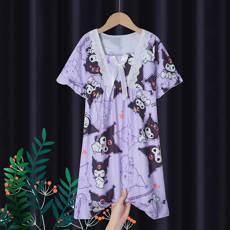 Kawaii Sanrio New Children Nightdress Kuromi Hellokitty Cinnamoroll Girls Short Sleeve Cartoon Princess Style Beautiful Pajamas
Kawaii Sanrio New Children Nightdress Kuromi Hellokitty Cinnamoroll Girls Short Sleeve Cartoon Princess Style Beautiful Pajamas