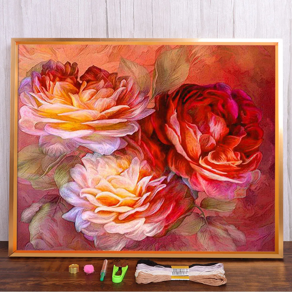 Flowers Pre-Printed 11CT Cross-Stitch Embroidery Set DMC Threads Knitting Sewing Needlework Hobby Floss Jewelry
Flowers Pre-Printed 11CT Cross-Stitch Embroidery Set DMC Threads Knitting Sewing Needlework Hobby Floss Jewelry