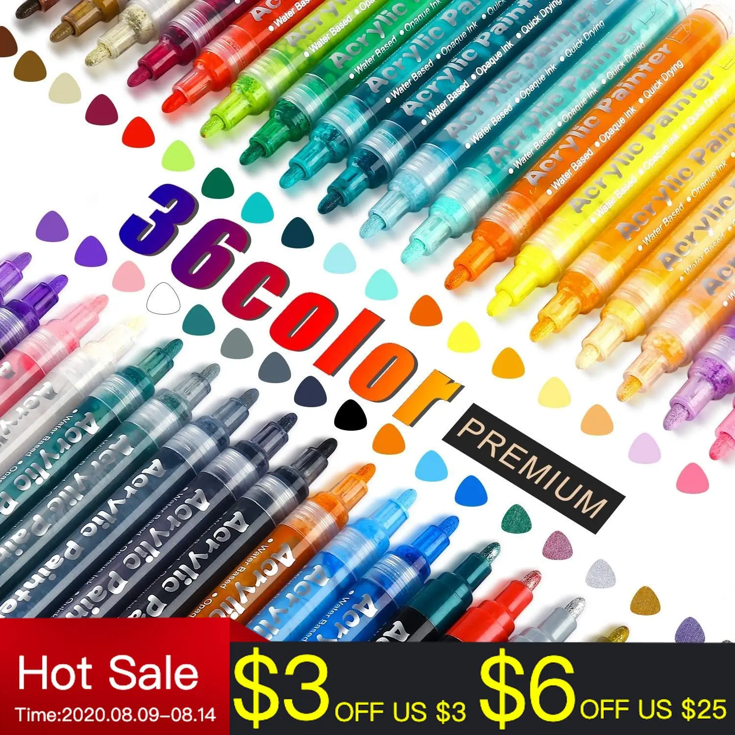 36 Colors Art Markers 2mm Tip Acrylic Pens Non-toxic Acrylic Pens Waterproof Graffiti Markers for DIY Paint Pen Art Supplies
36 Colors Art Markers 2mm Tip Acrylic Pens Non-toxic Acrylic Pens Waterproof Graffiti Markers for DIY Paint Pen Art Supplies