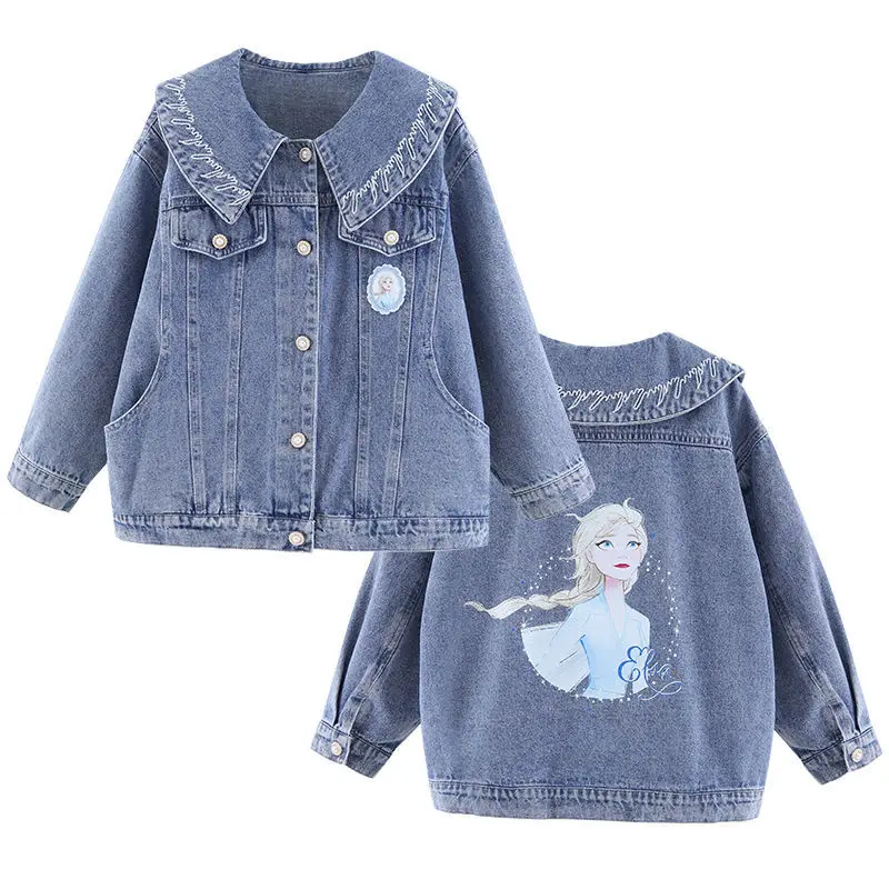 Frozen Autumn New Style Girls Comfortable Denim Jacket Cute Cartoon Princess Elsa Children Fashion Sweet Lapel Top Holiday Gift
Frozen Autumn New Style Girls Comfortable Denim Jacket Cute Cartoon Princess Elsa Children Fashion Sweet Lapel Top Holiday Gift