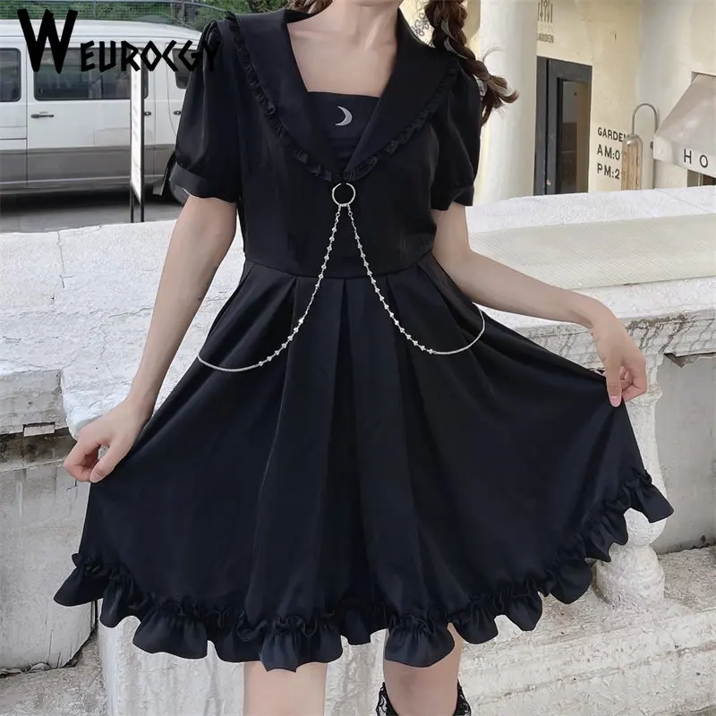 Корейские платья-поло с оборками и бантом для женщин, лето 2023, Милая Мини-юбка с коротким рукавом, студенческий сарафан Kpop, облегающее платье... 
Корейские платья-поло с оборками и бантом для женщин, лето 2023, Милая Мини-юбка с коротким рукавом, студенческий сарафан Kpop, облегающее платье...