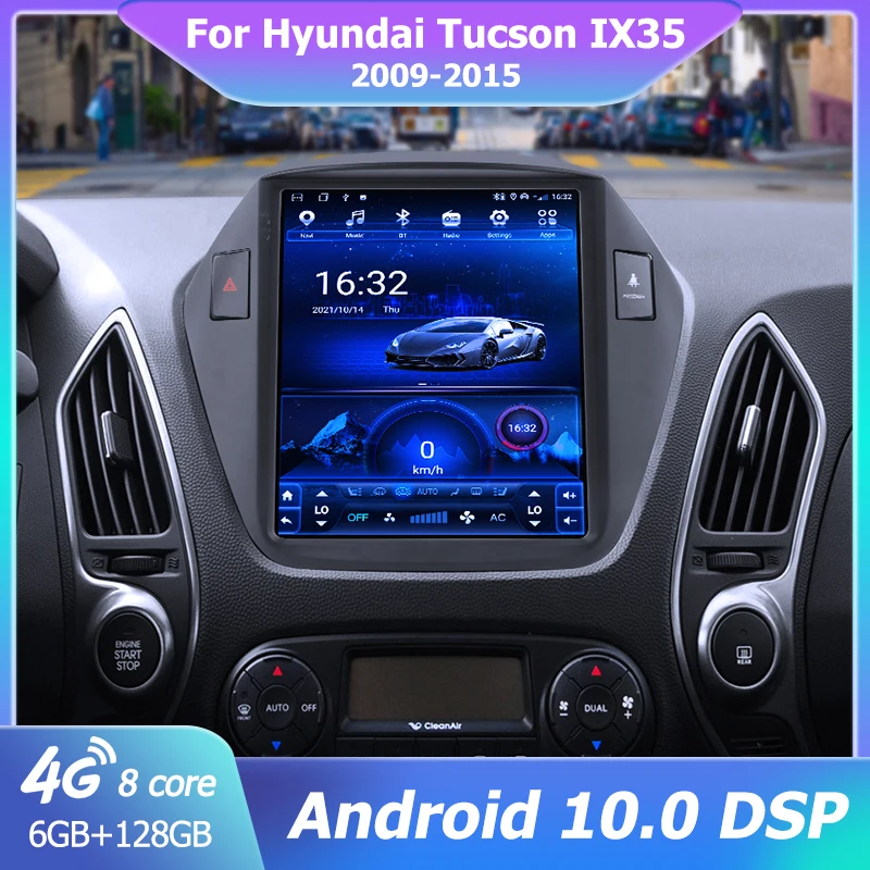 Автомагнитола 2 Din на Android 11 мультимедийный видеоплеер для Hyundai Tucson LM IX35 2009-2015 4G Carplay