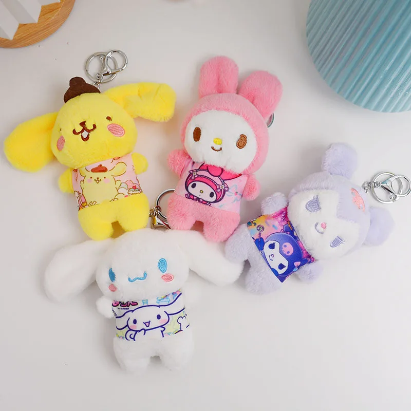 Брелок для ключей Sanrio Cinnamoroll My Melody Kuromi Pom Purin, милая мягкая игрушка, подвеска на рюкзак
Брелок для ключей Sanrio Cinnamoroll My Melody Kuromi Pom Purin, милая мягкая игрушка, подвеска на рюкзак