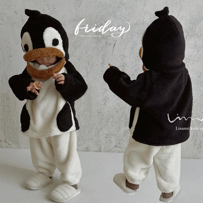 Anime Kawaii Children Autumn Winter Pajamas Cartoon Penguin Plush Set Baby Winter Double Sided Plush Home Set Christmas Gifts
Anime Kawaii Children Autumn Winter Pajamas Cartoon Penguin Plush Set Baby Winter Double Sided Plush Home Set Christmas Gifts
