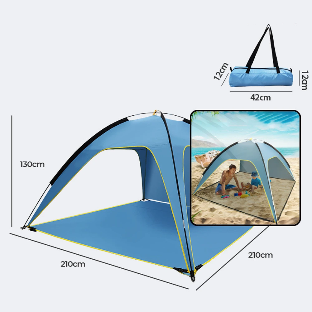 Beach Tent Sun Water Resistant Outdoor Canopy Shelter Oxford Fabric Waterproof Folded Strut Waterproof Sunscreen Tent
Beach Tent Sun Water Resistant Outdoor Canopy Shelter Oxford Fabric Waterproof Folded Strut Waterproof Sunscreen Tent