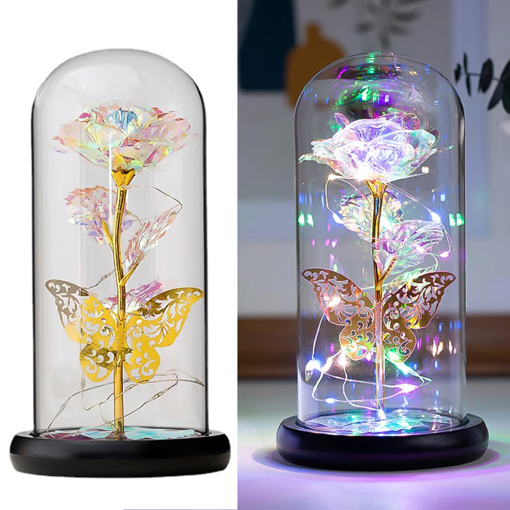 Rose in Glass Dome with Lights Enchanted Rose Artificial Flower Rose Perfect for Women Mothers’ Day, Anniversary and Birthday
Rose in Glass Dome with Lights Enchanted Rose Artificial Flower Rose Perfect for Women Mothers’ Day, Anniversary and Birthday