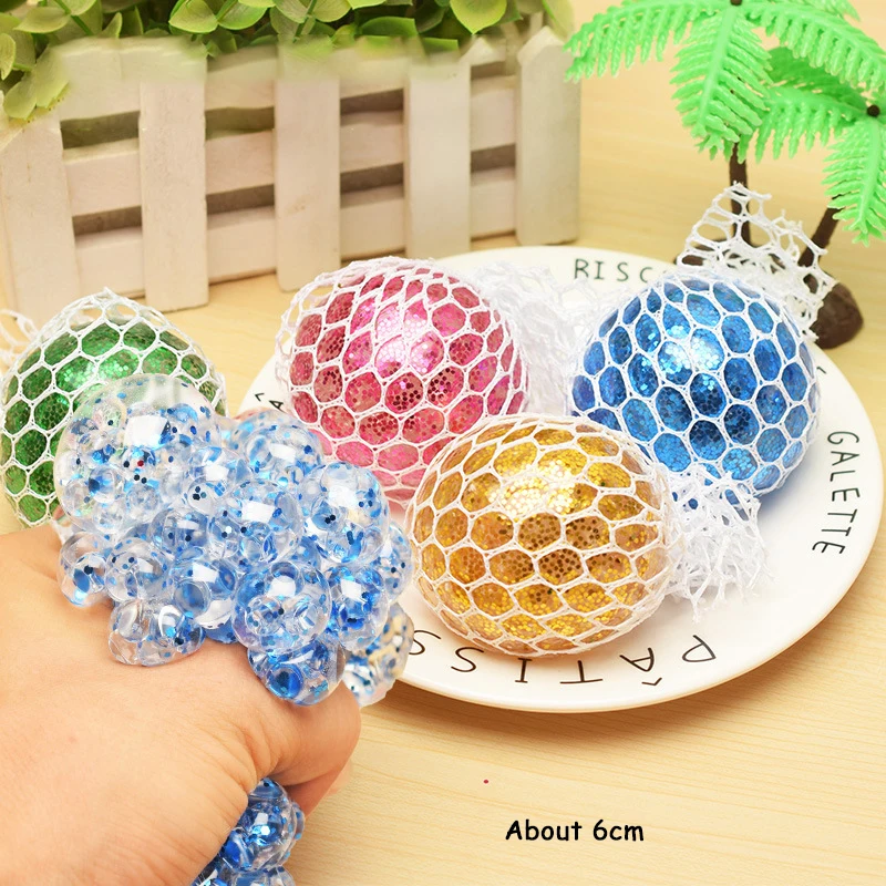 

Soft Squishy Mesh Grape Ball Stop Stress Face Antistress Reliever Autism Mood Squeeze Relief Fidgets Funny Geek Gadget Vent Toys