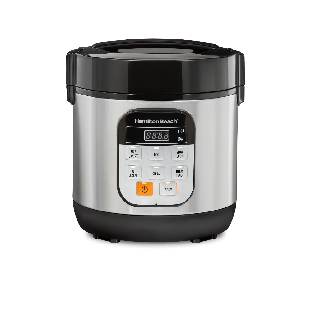 Compact Multi Cooker, 1.5 Quart, with Rice Cooker, Egg Cooker, Slow Cooker, Food Steamer and Cereal Functions
Compact Multi Cooker, 1.5 Quart, with Rice Cooker, Egg Cooker, Slow Cooker, Food Steamer and Cereal Functions