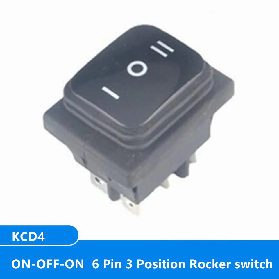 

1PC 16A 250VAC 20A 125VAC Car Boat fixed& Momentary ON-OFF-ON 6 Pin 3 Position Plastic Waterproof Rocker Toggle Switch