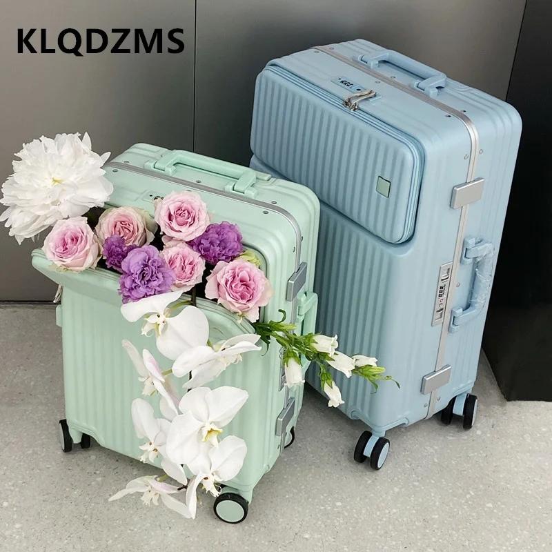 

KLQDZMS 18"20"22"24"26" Inch High-quality Men And Women Business Hand Luggage Lightweight Boarding Suitcase Rolling Trolley Case