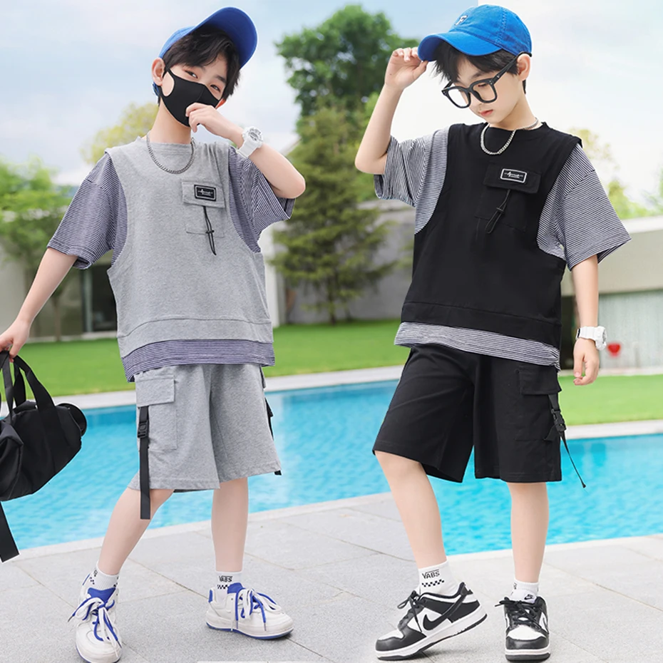 Boys Summer Clothes Patchwork Boys Clothing Patchwork Boys Tracksuit Casual Style Children Clothes
Boys Summer Clothes Patchwork Boys Clothing Patchwork Boys Tracksuit Casual Style Children Clothes