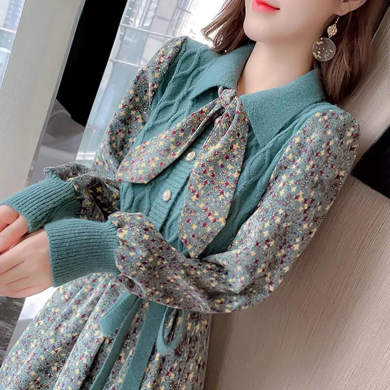 2022 New Corduroy Knitting Vestidos Bandage Bow Floral A-line Vintage Women Dresses Autumn Winter Bow Sweet Robe Femme T75
2022 New Corduroy Knitting Vestidos Bandage Bow Floral A-line Vintage Women Dresses Autumn Winter Bow Sweet Robe Femme T75