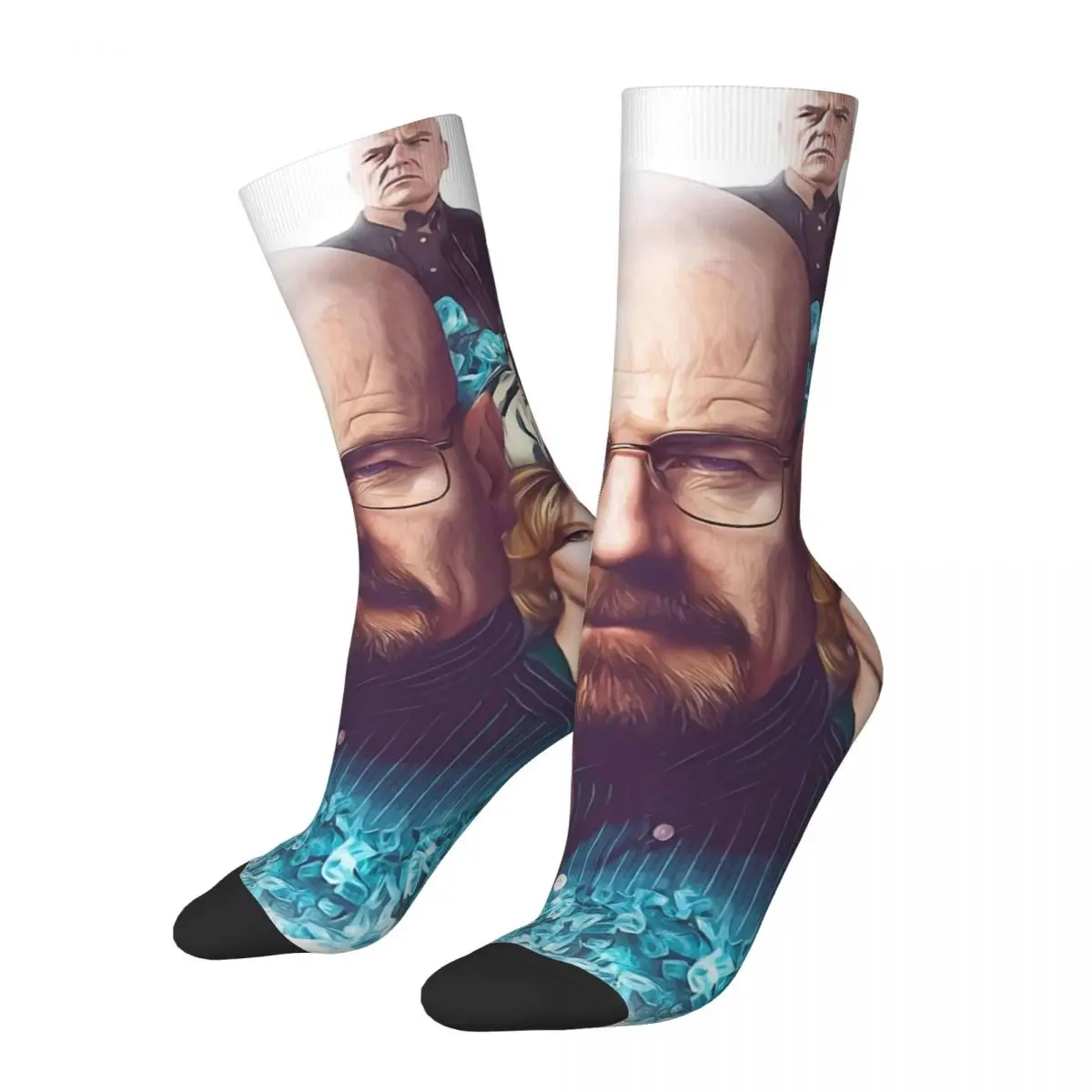 

Funny Crazy Sock for Men With People Hip Hop Vintage Breaking Bad Happy Pattern Printed Boys Crew compression Sock Casual Gift