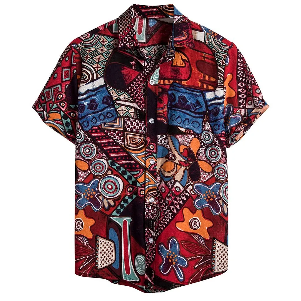 Mens Ethnic Short Sleeve Casual Cotton Linen Printing Hawaiian Shirt Blouse White Slim Fit Dress Shirts for Men
Mens Ethnic Short Sleeve Casual Cotton Linen Printing Hawaiian Shirt Blouse White Slim Fit Dress Shirts for Men