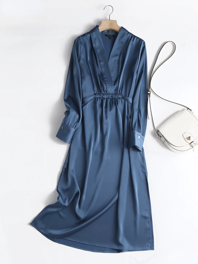 RMZM Fashion Satin Solid Dress Elegant Slim Party Dress Casual Evening Dress Ladies Vacation Banquet Midi Dress
RMZM Fashion Satin Solid Dress Elegant Slim Party Dress Casual Evening Dress Ladies Vacation Banquet Midi Dress