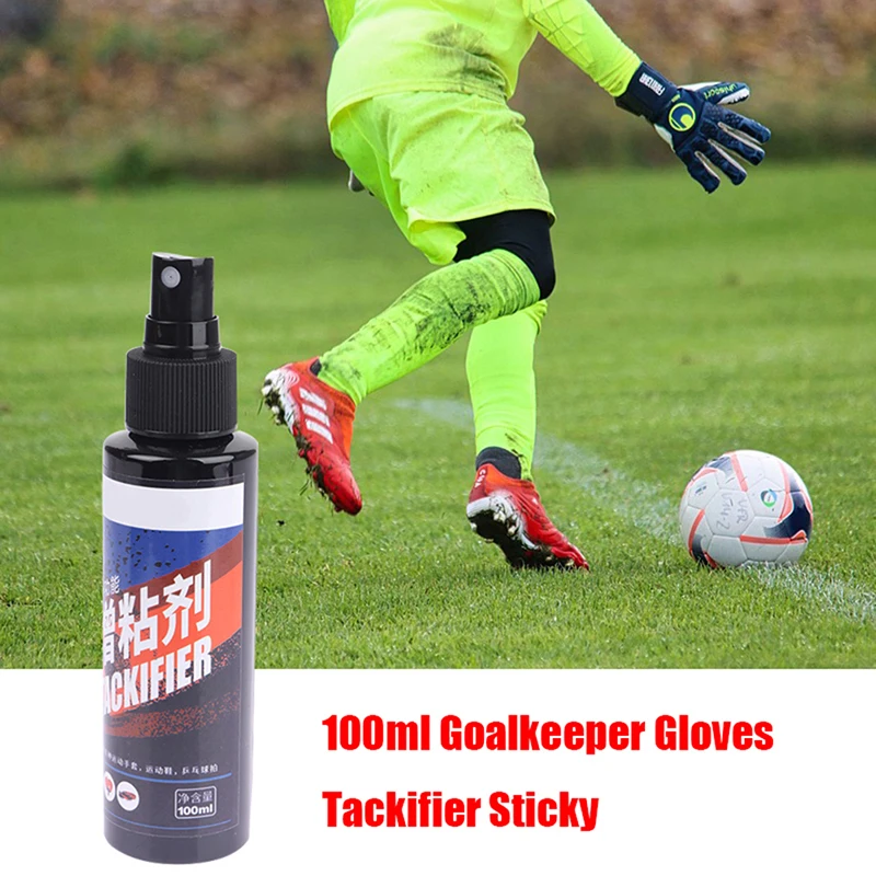

1Bottle 100ML Tackifier Goalkeeper Gloves Add Sticky Spray Football Goalkeeper Sports Gloves Shoes Leather Latex Tackifier