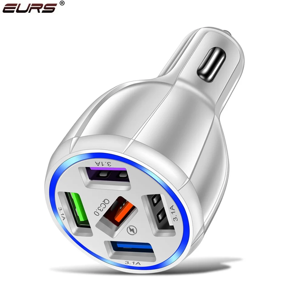 EURS Quick Charge 3.0 5 Ports USB Car Charger Socket QC3.0 USB Fast Charger Socket Power Outlet For Car Waterproof 12V 24V
EURS Quick Charge 3.0 5 Ports USB Car Charger Socket QC3.0 USB Fast Charger Socket Power Outlet For Car Waterproof 12V 24V