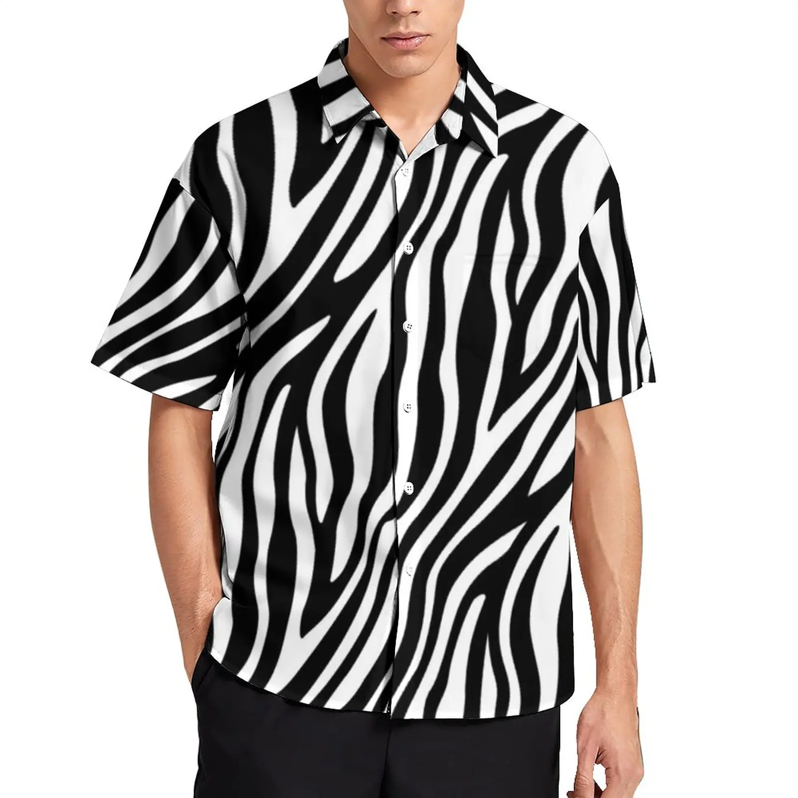 Zebra Pattern Blouses Men African Animal Stripes Print Casual Shirts Summer Short-Sleeve Vintage Oversize Beach Shirt Gift
Zebra Pattern Blouses Men African Animal Stripes Print Casual Shirts Summer Short-Sleeve Vintage Oversize Beach Shirt Gift