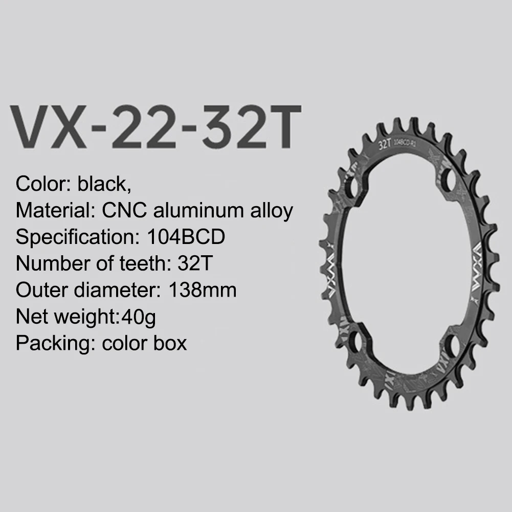 MTB 104BCD Round Chainring Mountain Bike 32/34/36/38T Crankset Bicycle Tooth Plate Parts Cycling Bicycle Accessories
MTB 104BCD Round Chainring Mountain Bike 32/34/36/38T Crankset Bicycle Tooth Plate Parts Cycling Bicycle Accessories