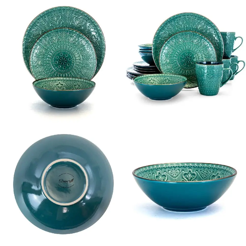 "Foam Mosaic-Designed, Stylin' 16-Piece Sea Green Stoneware Dinnerware Set - Ideal for Every Mealtimes!"
"Foam Mosaic-Designed, Stylin' 16-Piece Sea Green Stoneware Dinnerware Set - Ideal for Every Mealtimes!"
