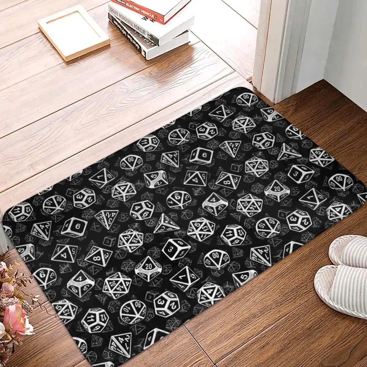 D20 Dice Set Pattern (White) Doormat Rug carpet Mat Footpad Bath mat Non-slip toilet Balcony Parlor durable Washable
D20 Dice Set Pattern (White) Doormat Rug carpet Mat Footpad Bath mat Non-slip toilet Balcony Parlor durable Washable