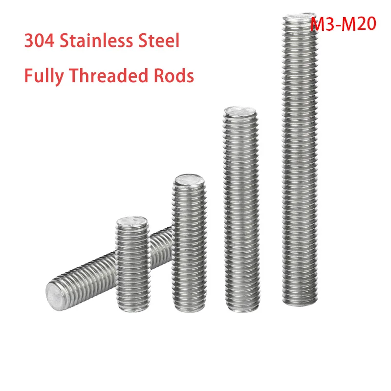 2Pcs length 30-80mm Stainless Steel Fully Threaded Rods Bar Studs Screw Rod Wire Screw Rod M10 M12 M14 M16 M18 M20
2Pcs length 30-80mm Stainless Steel Fully Threaded Rods Bar Studs Screw Rod Wire Screw Rod M10 M12 M14 M16 M18 M20