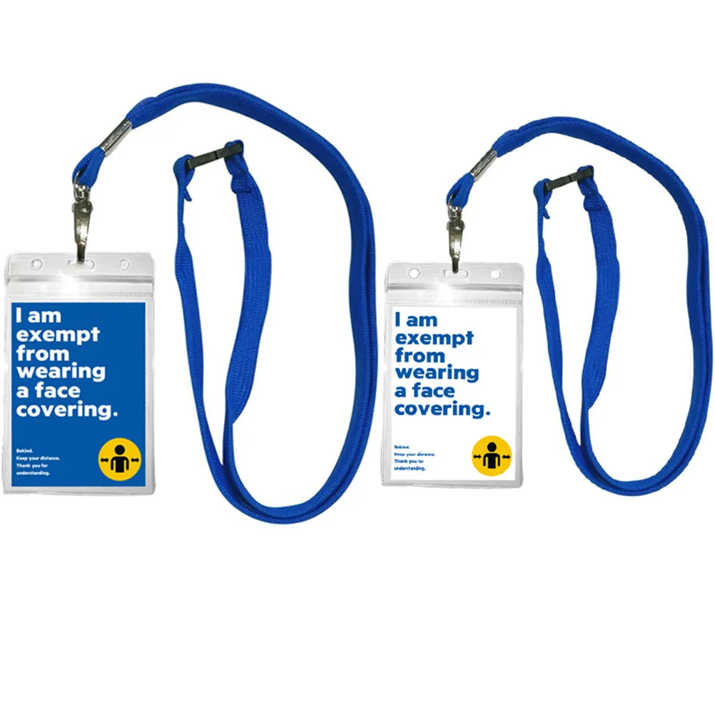 2 Pcs Clear Hangers Work Permit Tag Pass Cover Face Mask Exemption Holder Name Employee Badge Campus
2 Pcs Clear Hangers Work Permit Tag Pass Cover Face Mask Exemption Holder Name Employee Badge Campus