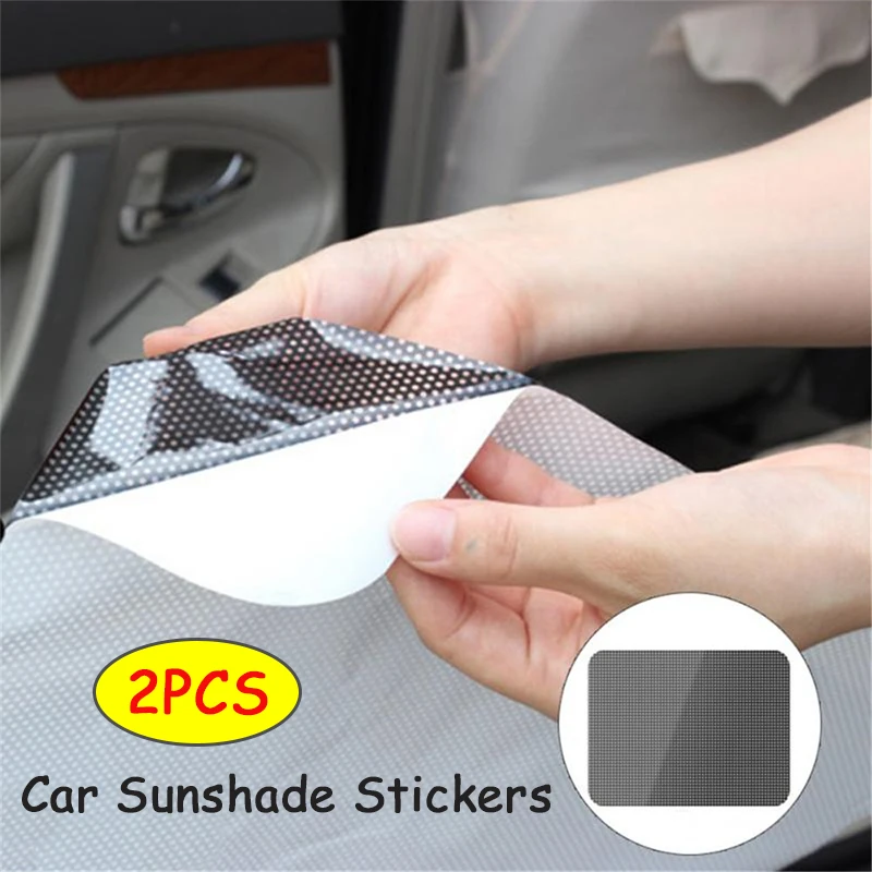 

2Pcs Car Sunshade Stickers static Electrostatic Window Sun-shading Stickers Sun Block Car Rear Windows Side Blocks Cover Film