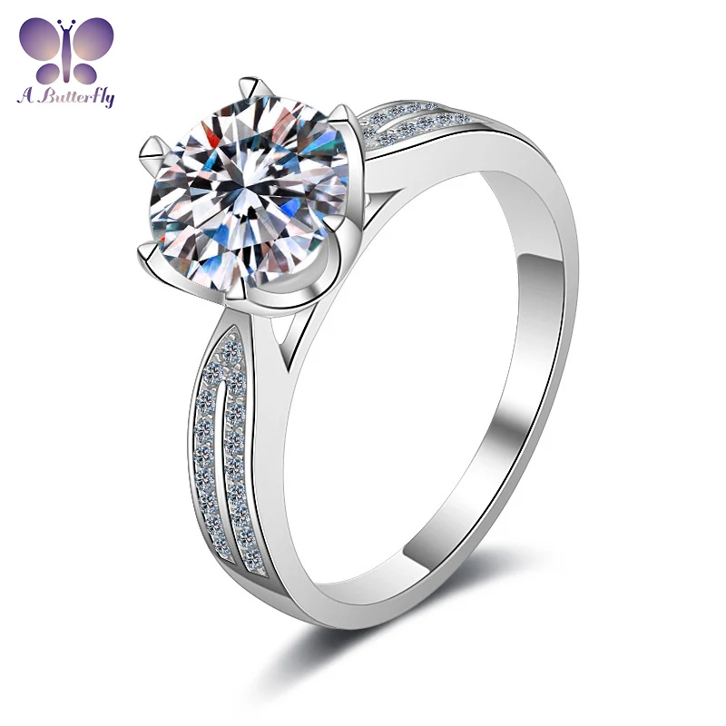 AButterfly Hot Sale 925 Sterling Silver D Color Moissanite 0.5-2.0 Carat Round Cut Women's Knot Ring Shiny Fine Jewelry
AButterfly Hot Sale 925 Sterling Silver D Color Moissanite 0.5-2.0 Carat Round Cut Women's Knot Ring Shiny Fine Jewelry