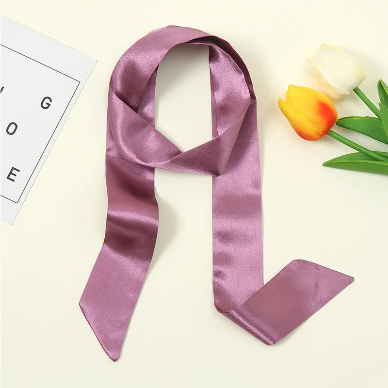 DIY Small Silk Scarf Handle Bag Ribbons Headband 1PCS Skinny Scarves Satin Ribbon Neck Tie Simple Narrow Long Scarf Neckerchief 
DIY Small Silk Scarf Handle Bag Ribbons Headband 1PCS Skinny Scarves Satin Ribbon Neck Tie Simple Narrow Long Scarf Neckerchief