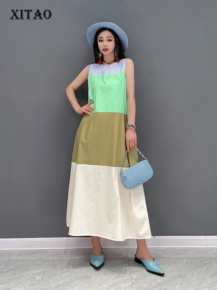 XITAO Contrast Color Splicing Dress Loose Fashion Casual Temperament Simplicity O-neck Collar Sleeve Dress 2022 New WLD7883
XITAO Contrast Color Splicing Dress Loose Fashion Casual Temperament Simplicity O-neck Collar Sleeve Dress 2022 New WLD7883