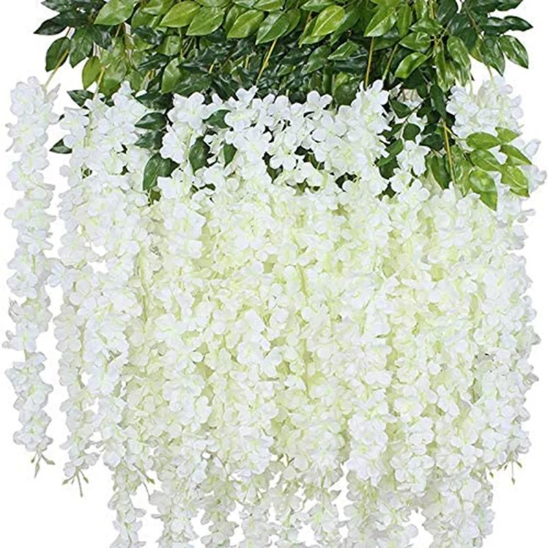 12 Pcs Wisteria Flower Vines Garland, 3.75 Feet Artificial Flower Strings, Fake Hanging Flowers, Silk Wisteria
12 Pcs Wisteria Flower Vines Garland, 3.75 Feet Artificial Flower Strings, Fake Hanging Flowers, Silk Wisteria