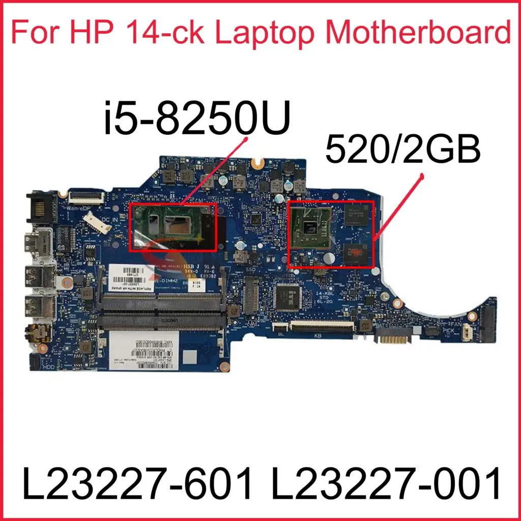 for HP 14-ck Laptop Motherboard w SR3LA i5-8250U CPU 520/2GB GPU L23227-601 L23227-001 6050A2977601-MB-A02
for HP 14-ck Laptop Motherboard w SR3LA i5-8250U CPU 520/2GB GPU L23227-601 L23227-001 6050A2977601-MB-A02