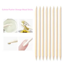 100 Pcs Nail Cuticle Pusher Orange Wood Sticks Nail Manicures Remover Nail Gel Polish Painting Tangerine Stick Nails Tools #3