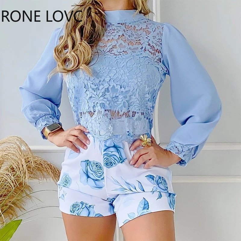 Women Elegant Lace Patchwork Long Sleeves Crop Top Floral Print Bottom Fashion Working Short Sets
Women Elegant Lace Patchwork Long Sleeves Crop Top Floral Print Bottom Fashion Working Short Sets