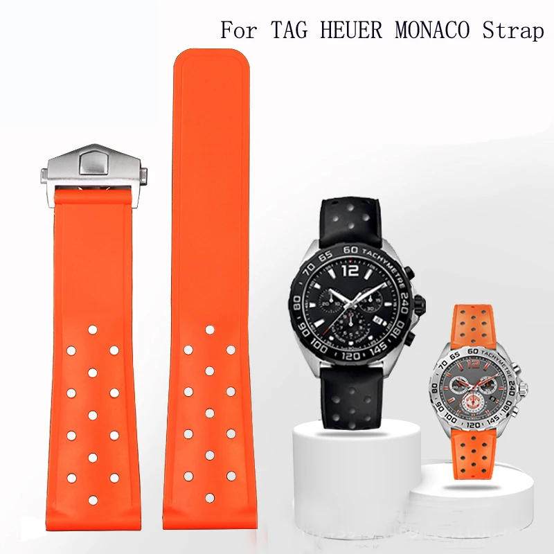 

Watchband For TAG HEUER F1 Racing Car, CARRERA And Diving Series, High Quality Silicone Rubber Watch Strap Men 22mm