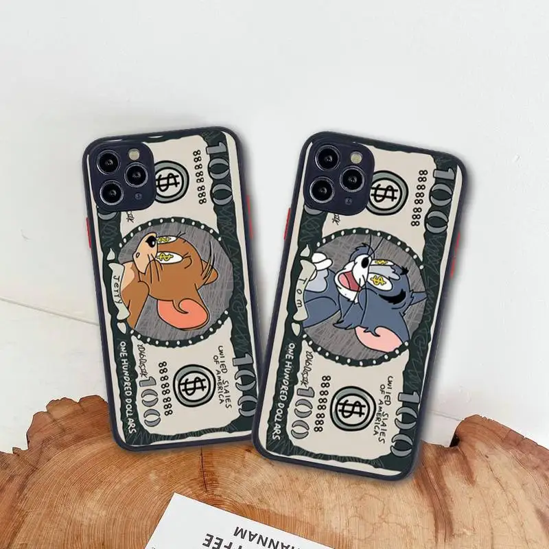 Cartoon Dollar Toms Cat Jerrys Mouse Phone Case For iphone 13 12 11 Pro Max Mini XS 8 7 Plus X SE 2020 XR Transparent Cover
Cartoon Dollar Toms Cat Jerrys Mouse Phone Case For iphone 13 12 11 Pro Max Mini XS 8 7 Plus X SE 2020 XR Transparent Cover