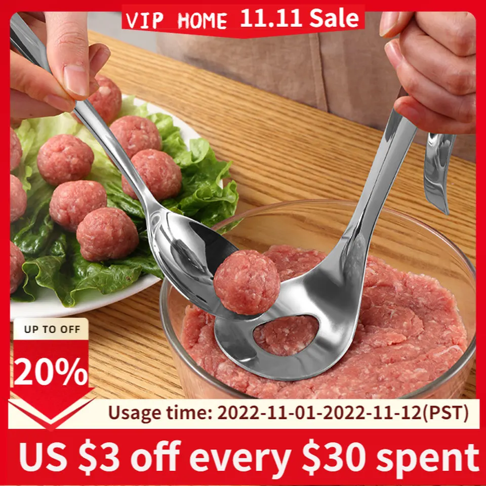 Meatball Maker Spoon Stainless Steel Non-Stick Creative Meatball Maker Cooking Tools Kitchen Gadgets And Accessories
Meatball Maker Spoon Stainless Steel Non-Stick Creative Meatball Maker Cooking Tools Kitchen Gadgets And Accessories