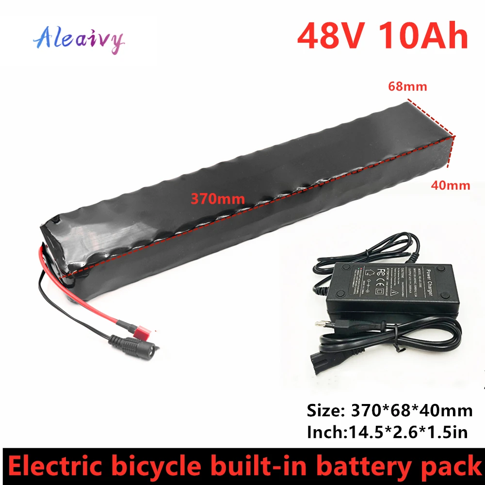 Aleaivy 48V 13S3P 10Ah 500W Li-Ion Battery Pack, Suitable For 48V Electric Bicycle With 20A BMS Built-In Lithium Battery 
Aleaivy 48V 13S3P 10Ah 500W Li-Ion Battery Pack, Suitable For 48V Electric Bicycle With 20A BMS Built-In Lithium Battery