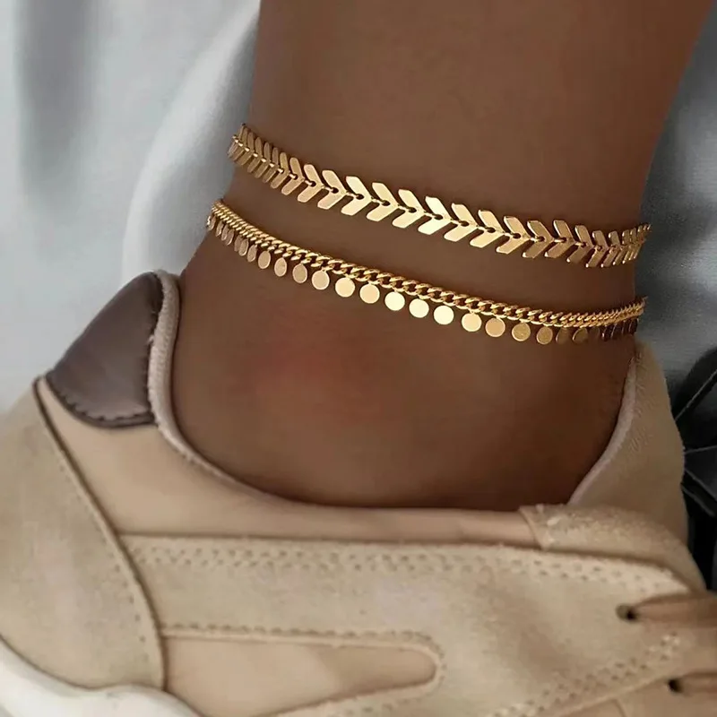 Female Stainless Steel Jewelry Cuban Chain 2pc Gold Plated For Girl Accessories Ins Style Anklet Decorations Women's Gifts
Female Stainless Steel Jewelry Cuban Chain 2pc Gold Plated For Girl Accessories Ins Style Anklet Decorations Women's Gifts