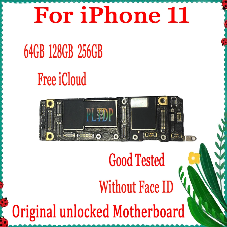 

Бесплатный icloud для материнской платы iPhone 11 64 Гб/128 ГБ/256 ГБ, 100% оригинальная разблокированная полностью протестированная логическая плата с/...