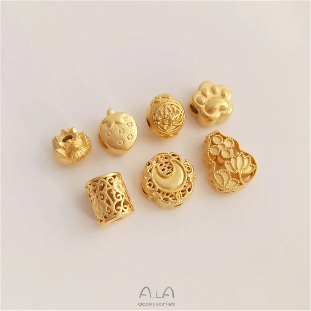 Vietnam strong color sand gold lotus beads strawberry plum flower cat claw gourd through hole Septa beads DIY jewelry accessorie
Vietnam strong color sand gold lotus beads strawberry plum flower cat claw gourd through hole Septa beads DIY jewelry accessorie