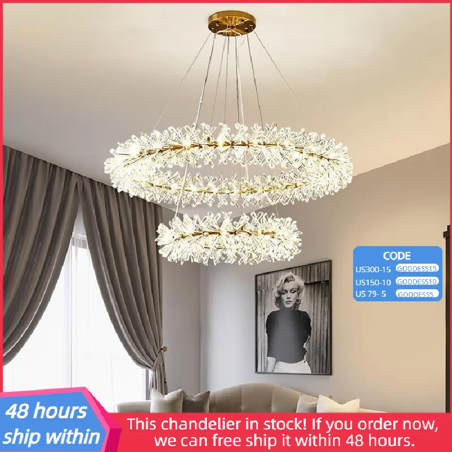 Круглая хрустальная люстра для спальни, роскошный Декор для дома, кухни, гостиной, столовой, декоративный подвесной светильник, лампа на потолок
Круглая хрустальная люстра для спальни, роскошный Декор для дома, кухни, гостиной, столовой, декоративный подвесной светильник, лампа на потолок