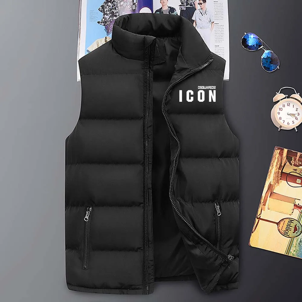 Mode Mannen Winter Effen Kleur Mouwloze Rits Warm Donsjack Katoen Gewatteerde Vest Jas Dsq Gedrukt Outdoor Homme Veste
Mode Mannen Winter Effen Kleur Mouwloze Rits Warm Donsjack Katoen Gewatteerde Vest Jas Dsq Gedrukt Outdoor Homme Veste