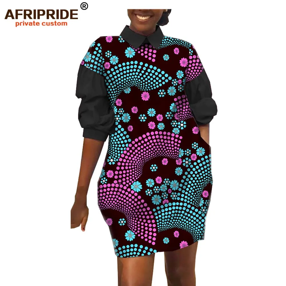 2022 African Spring Dress for Women AFRIPRIDE Tailor Made Half Sleeve Turn-down Collar Mini Length Women Cotton Dress A1825091
2022 African Spring Dress for Women AFRIPRIDE Tailor Made Half Sleeve Turn-down Collar Mini Length Women Cotton Dress A1825091